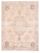 Bordered  Vintage/Distressed Yellow Area rug 9x12 Turkish Hand-knotted 374070