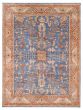 Bordered  Traditional Blue Area rug 9x12 Indian Hand-knotted 377588