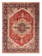 Bordered  Traditional Red Area rug 9x12 Indian Hand-knotted 377611