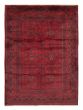 Bordered  Traditional Red Area rug 4x6 Afghan Hand-knotted 377827