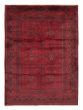 Bordered Traditional Red Area rug 4x6 Afghan Hand-knotted 377827