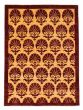 Transitional Red Area rug 4x6 Pakistani Hand-knotted 379756