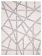 Carved  Modern White Area rug 10x14 Indian Hand-knotted 382988