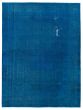 Overdyed  Transitional Blue Area rug 9x12 Turkish Hand-knotted 388891