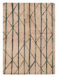 Moroccan  Tribal Green Area rug 4x6 Pakistani Hand-knotted 389930