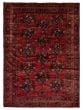 Bordered  Tribal Red Area rug 6x9 Afghan Hand-knotted 391645