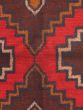 Afghan Tajik 3'4" x 6'3" Hand-knotted Wool Dark Burgundy Rug - Closeout