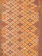 Traditional Brown Area rug 5x8 Turkish Flat-weave 52398