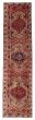 Bordered  Vintage/Distressed Red Runner rug 11-ft-runner Turkish Hand-knotted 384103