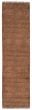 Geometric  Vintage/Distressed Brown Runner rug 10-ft-runner Afghan Hand-knotted 392304