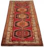 Bordered  Traditional Red Runner rug 11-ft-runner Persian Hand-knotted 291579