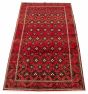 Bordered  Tribal Red Area rug 5x8 Turkish Hand-knotted 318002