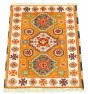 Bordered  Tribal Brown Area rug 2x3 Indian Hand-knotted 325090