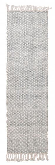 Braided  Transitional Grey Runner rug 8-ft-runner Indian Braid weave 390489