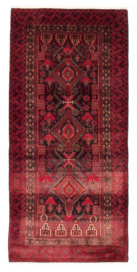 Bordered  Tribal Black Area rug 4x6 Afghan Hand-knotted 384772