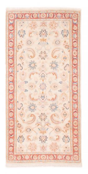 Bordered  Traditional Ivory Area rug 3x5 Persian Hand-knotted 385707