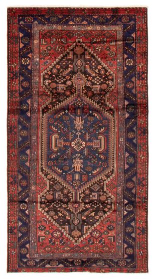 Bordered  Tribal Red Area rug Unique Persian Hand-knotted 368841