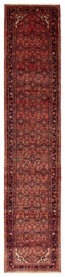 Traditional  Tribal Red Runner rug 13-ft-runner Turkish Hand-knotted 393948