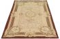 Bordered  Traditional Ivory Area rug 5x8 Chinese Hand Loomed 290155