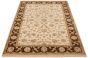 Bordered  Traditional Ivory Area rug 5x8 Indian Hand-knotted 305870