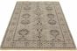 Bordered  Traditional Grey Area rug 5x8 Indian Hand-knotted 326132