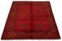 Bordered  Tribal Red Area rug 5x8 Afghan Hand-knotted 327859