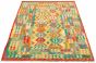 Bordered  Geometric Multi Area rug 6x9 Turkish Flat-weave 329862