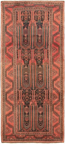 Bordered  Tribal Brown Area rug Unique Turkish Hand-knotted 319733