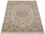 Bordered  Traditional Ivory Area rug 3x5 Persian Hand-knotted 307134