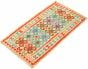 Turkish Bold and Colorful 3'5" x 6'4" Flat-Weave Wool Kilim 