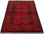 Bordered  Tribal Red Area rug 3x5 Afghan Hand-knotted 330282