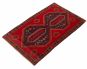 Afghan Kazak 3'7" x 6'0" Hand-knotted Wool Red Rug