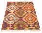 Indian Color Play 4'0" x 6'0" Flat-Weave Cotton Kilim 