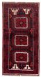 Bordered  Tribal Red Area rug 3x5 Afghan Hand-knotted 332869
