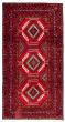 Bordered  Tribal Red Area rug 5x8 Turkish Hand-knotted 333553