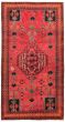 Bordered  Tribal Red Area rug Unique Turkish Hand-knotted 334320