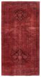 Overdyed  Transitional Red Area rug Unique Turkish Hand-knotted 388651