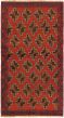 Traditional Red Area rug 3x5 Afghan Hand-knotted 56139