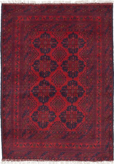 Traditional  Tribal Red Area rug 3x5 Afghan Hand-knotted 239485