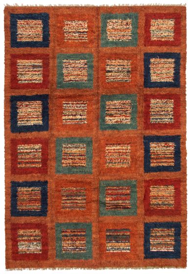 Gabbeh  Tribal Brown Area rug 9x12 Pakistani Hand-knotted 338221