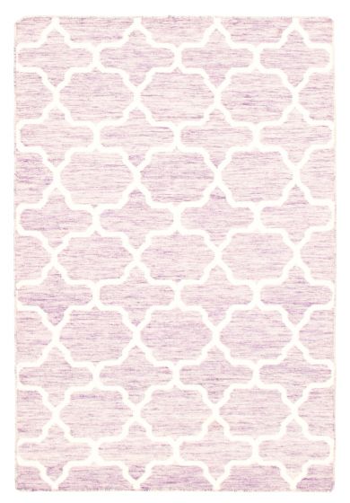 Flat-weaves & Kilims  Transitional Purple Area rug 3x5 Indian Flat-weave 344500