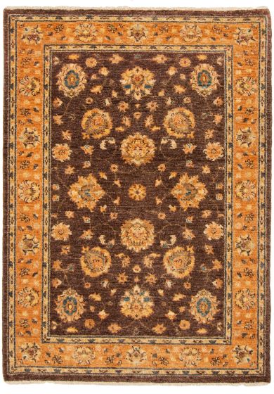 Bordered  Traditional/Oriental Brown Area rug 3x5 Pakistani Hand-knotted 375004