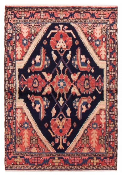 Bordered  Traditional Blue Area rug 3x5 Turkish Hand-knotted 389372