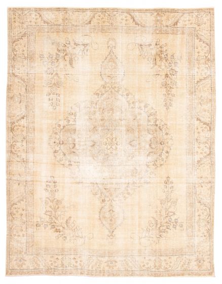 Vintage Green Area rug 9x12 Turkish Hand-knotted 317996
