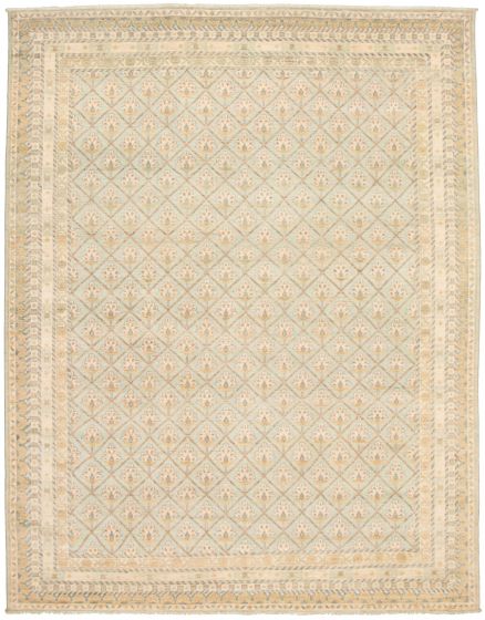 Bordered  Traditional Blue Area rug 9x12 Pakistani Hand-knotted 338885