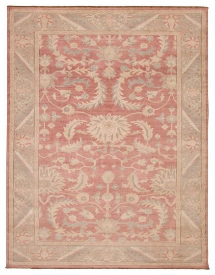 Floral  Transitional Brown Area rug 9x12 Turkish Hand-knotted 392575