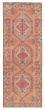 Geometric  Vintage Orange Runner rug 10-ft-runner Turkish Hand-knotted 392168