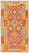 Bordered  Geometric Brown Area rug 3x5 Turkish Flat-weave 329993