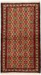 Bordered  Tribal Ivory Area rug 3x5 Afghan Hand-knotted 334152