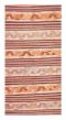 Bohemian  Stripes Red Area rug Unique Turkish Flat-Weave 375771